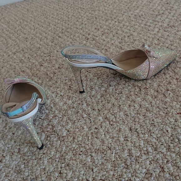 Rene Caovilla crystal embellished bow slingbacks size 36 - Picture 6 of 13